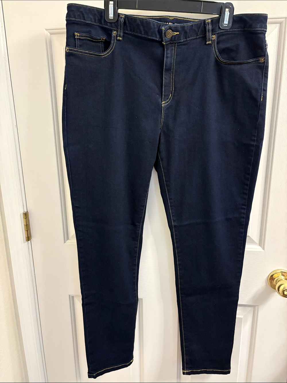 Michael Kors Dark Navy Skinny Jeans with Contrast Stitching